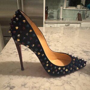 Christian Louboutin Multicolor Spike Pumps